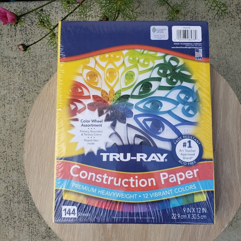 Pacon Tru-Ray Heavyweight Construction Paper 9" x 12" 144 Sheets arts crafts sup